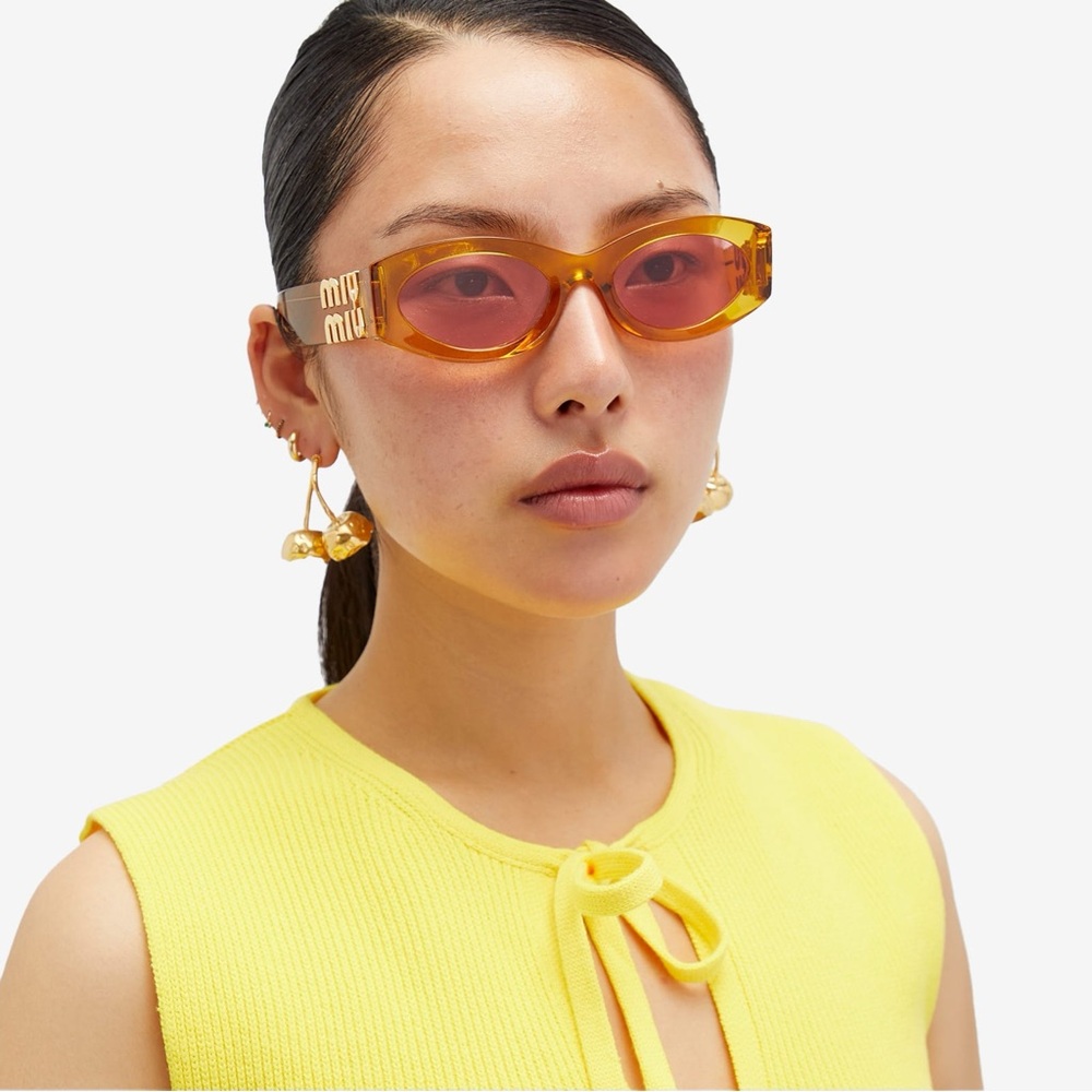 Miu Miu Amber Transparent Frame Sunglasses - Picture 7 of 7
